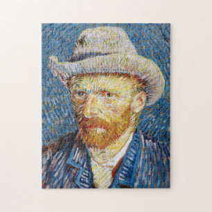 Eigenportrait mit Felt Hat Vincent van Gogh art Puzzle