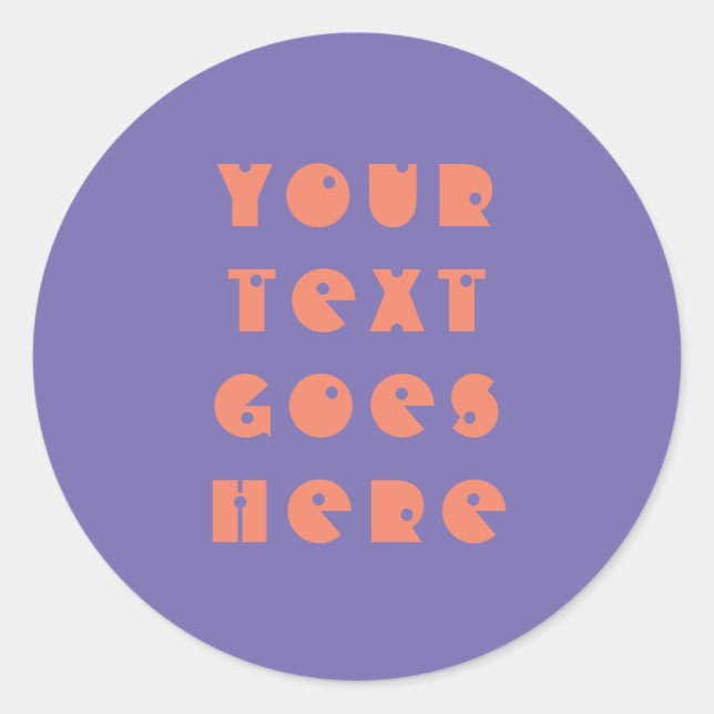 eigens für Sie veränderter Text hier persönlicher  Runder Aufkleber (Vorderseite)