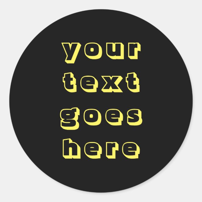 eigens für Sie veränderter Text hier persönlicher  Runder Aufkleber (Vorderseite)