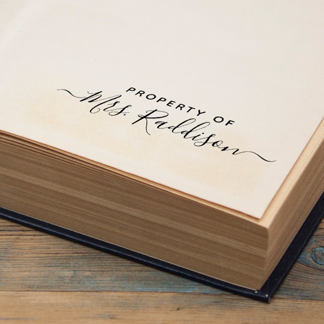 Eigenschaft des handgeschriebenen Skriptnamens Permastempel (Property Of Handwritten Script Name Self-inking Stamp)