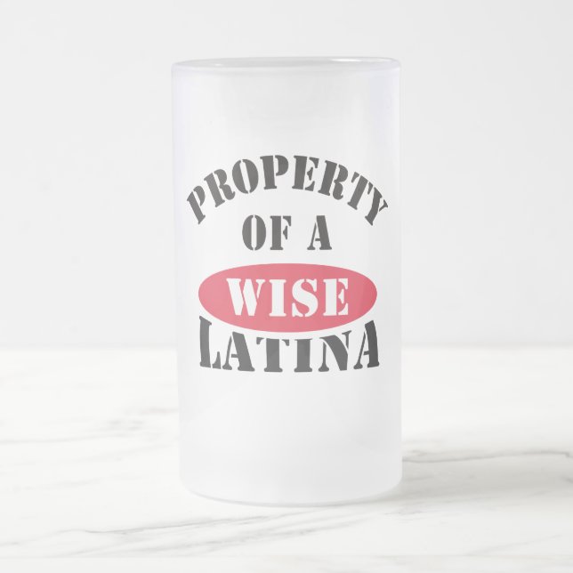 Eigenschaft einer "Weisen Latina"-Tasse Mattglas Bierglas (Mittel)
