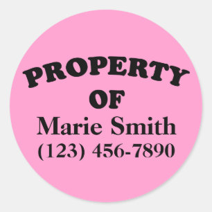 Eigenschaft eines benutzerdefinierten Aufklebers Runder Aufkleber