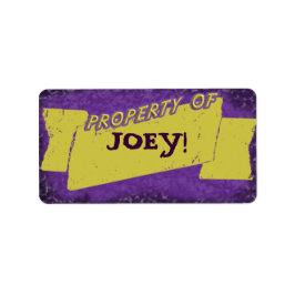 Eigenschaft eines Kennzeichens Adressaufkleber