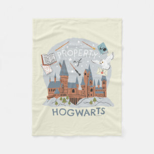 Eigenschaft von Hogwarts Cartoon Graphic Fleecedecke