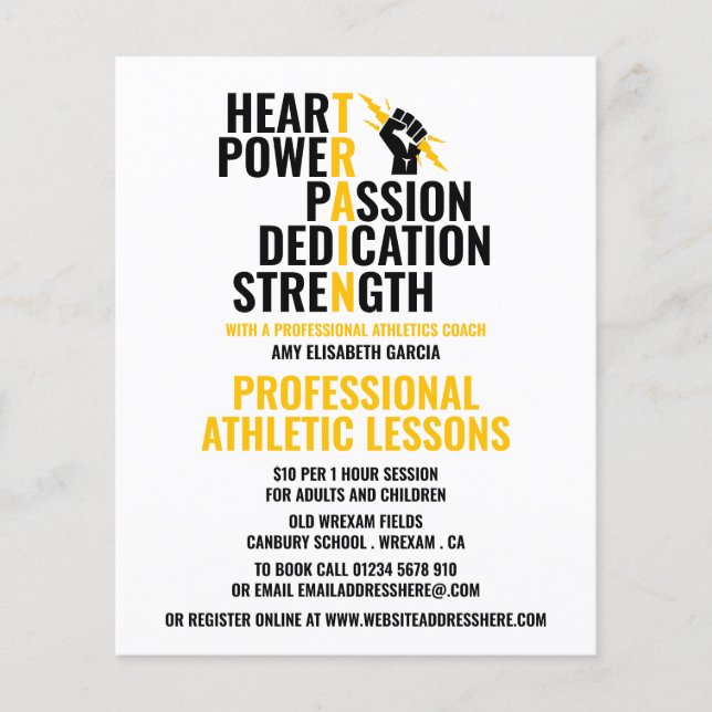 Eigenschaften eines Athleten, Leichtathletik-Lekto Flyer (Vorne)