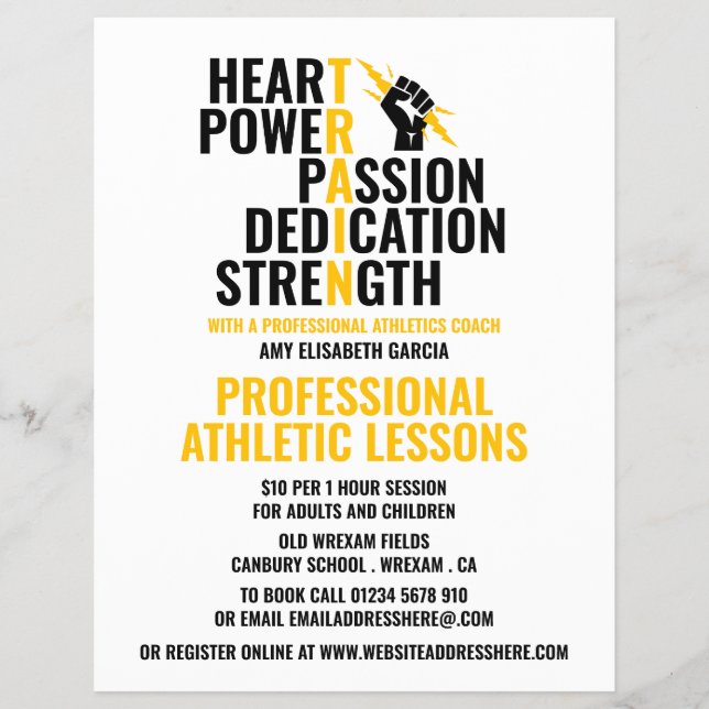 Eigenschaften eines Athleten, Leichtathletik-Lekto Flyer (Vorne)