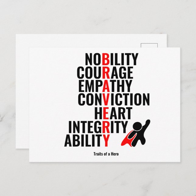 Eigenschaften eines Helden Postkarte (Vorne/Hinten)
