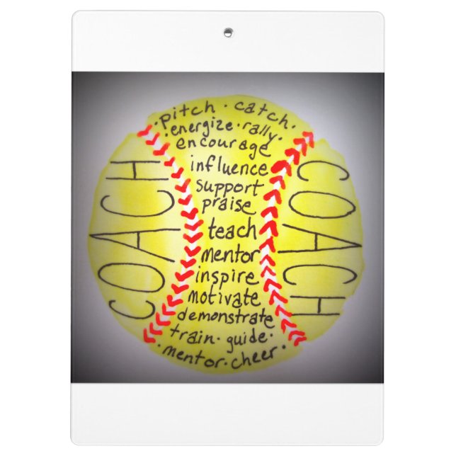 Eigenschaften eines Trainers Klemmbrett (Rückseite)