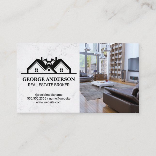Eigenschaften | Zuhause Interior Business Card Visitenkarte (Vorderseite)