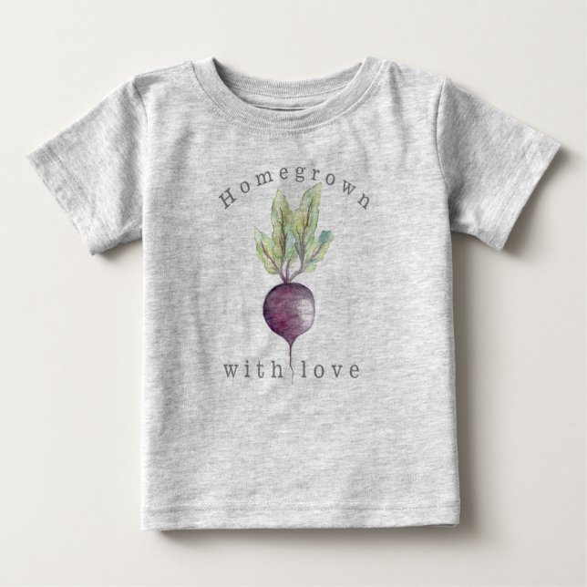 Eigenständig mit Liebe | Rüben | Bio Veggie Baby T-shirt (Vorderseite)