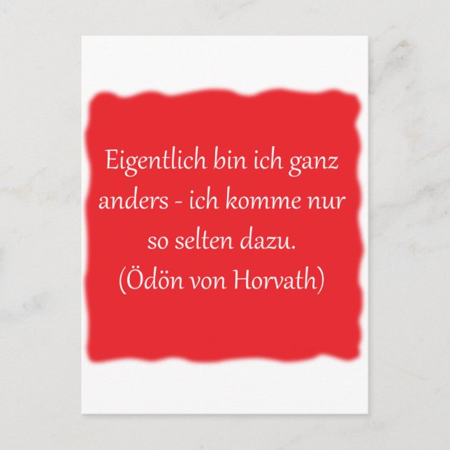 Eigentlich bin ich ganz ganz anders... postkarte (Vorderseite)