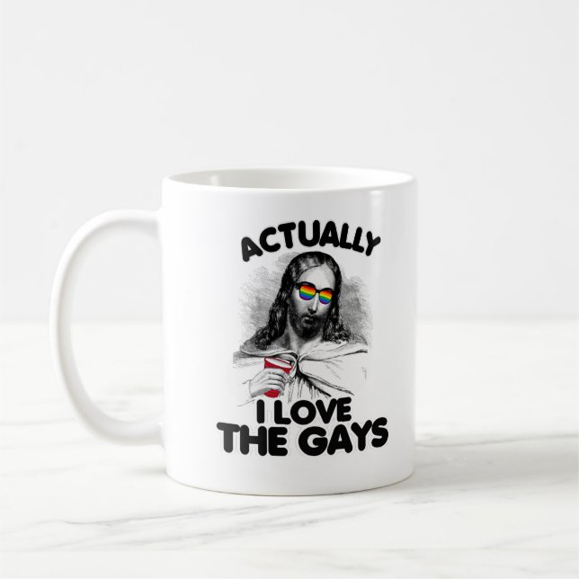 Eigentlich Liebe ich die Homosexuellen Kaffeetasse (Links)