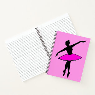 Eigentum an Personalisiertem rosa Balletttänzer Tu Notizbuch