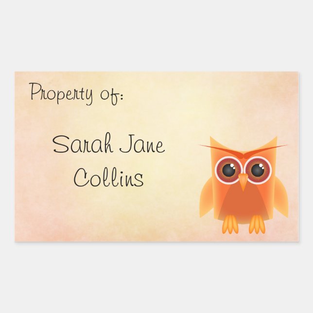 Eigentum an - Schulzeichen Rechteckiger Aufkleber (Vorderseite)