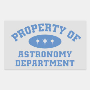 Eigentum der Abteilung Astronomie Rechteckiger Aufkleber