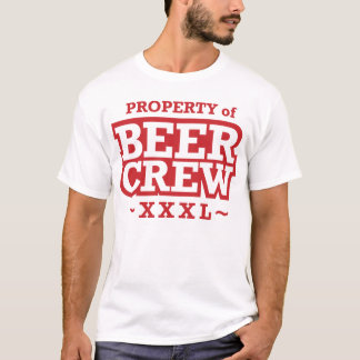 Eigentum der Bier-Crew - Rot T-Shirt