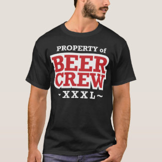 Eigentum der Bier-Crew - Weiß und Rot T-Shirt