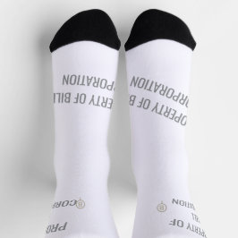 Eigentum der BILL CORPORATION Institutionell Socken