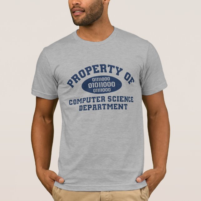 Eigentum der Informatik-Abteilung (blau) T-Shirt (Vorderseite)