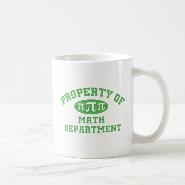 Eigentum der Mathematikabteilung (grün) Tasse (Rechts)