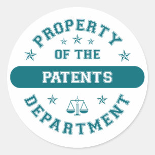 Eigentum der Patent-Abteilung Runder Aufkleber