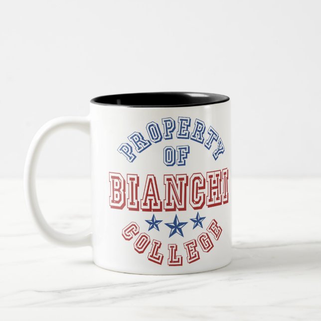 Eigentum der Uni Bianchi Zweifarbige Tasse (Links)