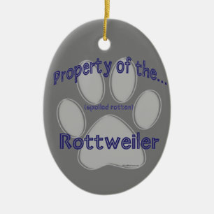 Eigentum des gepökelten Rotten Rottweiler-Schlüsse Keramik Ornament