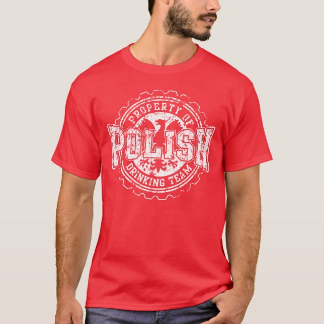 Eigentum des polnischen trinkenden Teams T-Shirt (Vorderseite)