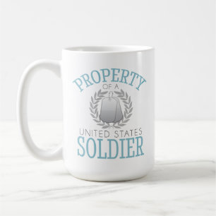 Eigentum einer US-Soldat-(aquamarinen) Tasse