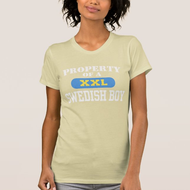 Eigentum eines schwedischen Jungen T-Shirt (Vorderseite)