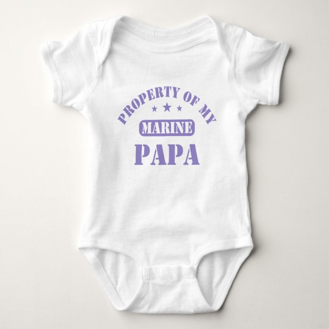 Eigentum meines Marinepapas Baby Strampler (Vorderseite)