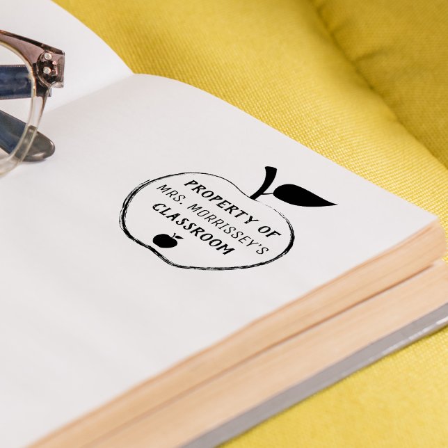 Eigentum | PERSONALISIERT | Apple Permastempel (Property Of | Personalized | Apple Self-inking Stamp)