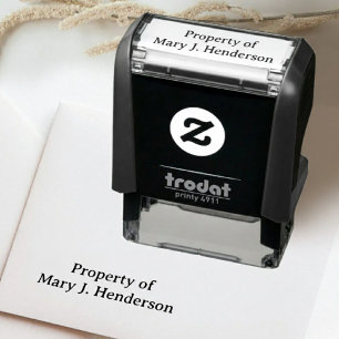 Eigentum Selbstfärbender Namensstempel Permastempel