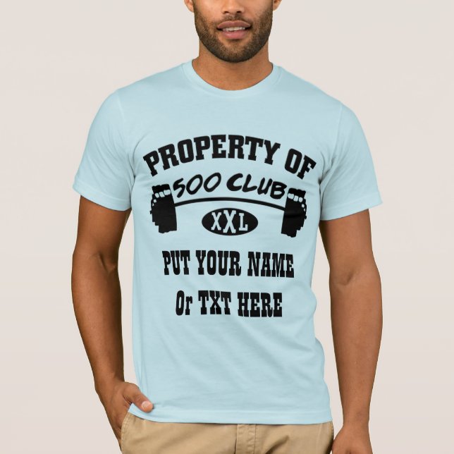Eigentum von 500 Club XXL Mans Bella Leinwand T T-Shirt (Vorderseite)