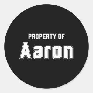 Eigentum von Aaron Funny Bachelorette Geschenke fü Runder Aufkleber