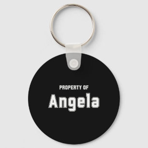 Eigentum von Angela Funny Bachelor Geschenke für G Schlüsselanhänger