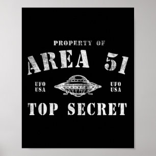 Eigentum von Area 51 Top Secret Ufo Alien  Poster