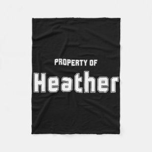 Eigentum von Heather Funny Bachelor Geschenke für Fleecedecke