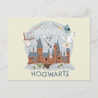 Eigentum von Hogwarts Cartoon-Grafik Postkarte