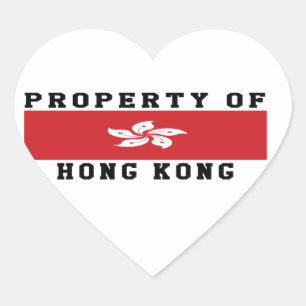 Eigentum von Hong Kong Herz-Aufkleber