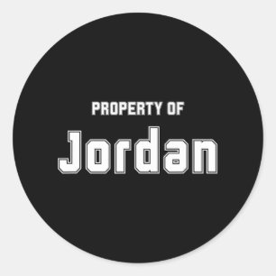 Eigentum von Jordan Funny Bachelorette Geschenke f Runder Aufkleber