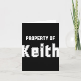 Eigentum von Keith Funny Bachelorette Geschenke fü Karte