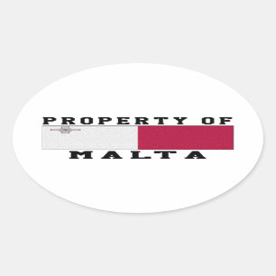 Eigentum von Malta Ovaler Aufkleber