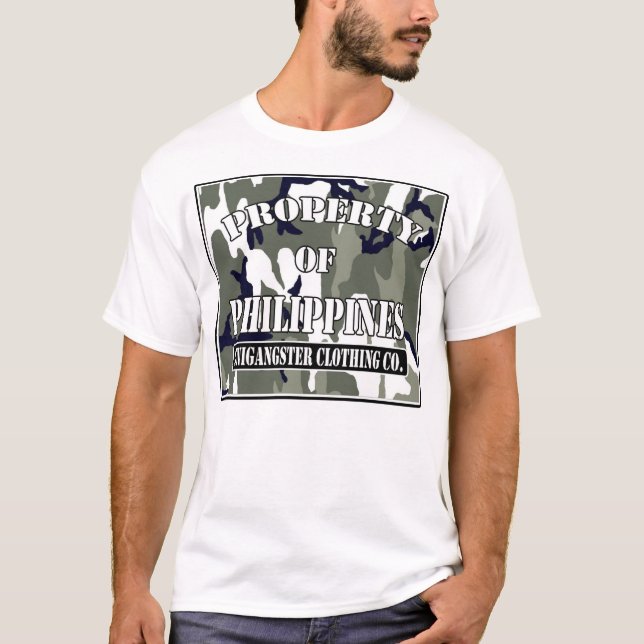 Eigentum von Philippinen (Gewohnheit) T-Shirt (Vorderseite)