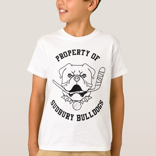 Eigentum von Sudbury Bulldog Funny T-Shirt (Vorderseite)