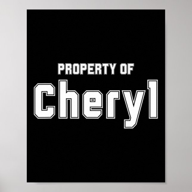 Eigentum von Tscheryl Funny Bachelor Geschenke für Poster (Vorne)