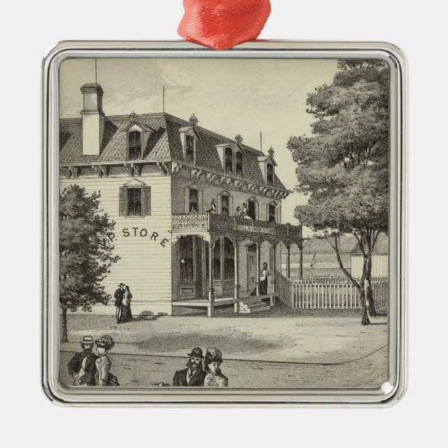 Eigentum von Wm V Reid, Villa Park, NJ Silbernes Ornament (Vorne)