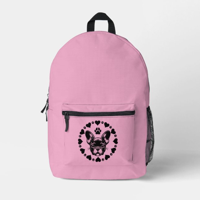 Eigentümer des Bulldog-Hundes Bedruckter Rucksack (Vorderseite)