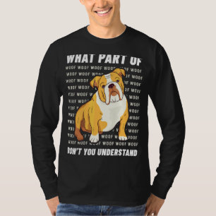 Eigentümer Englisch Bulldog Hund Walker Sprache Wo T-Shirt