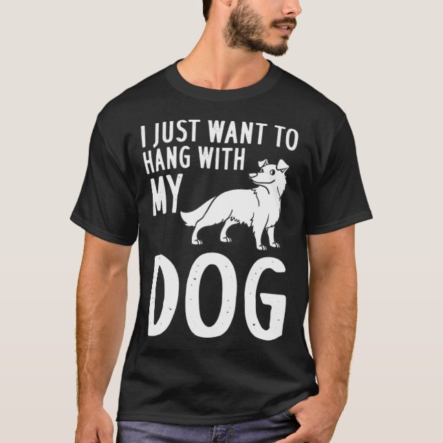 Eigentümer von Border Collie Dog Puppies T-Shirt (Vorderseite)